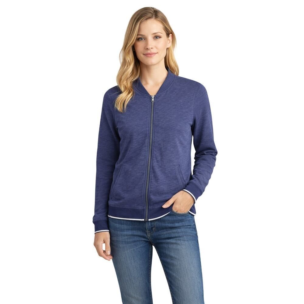 SANDWICH Women's Cotton Zipper Front Track Jacket Blue Size Extra Large